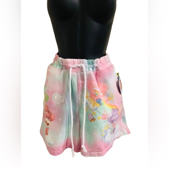 Care bears pink green watercolor effect drawstring waist cozy shorts size XL new - Picture 12 of 16